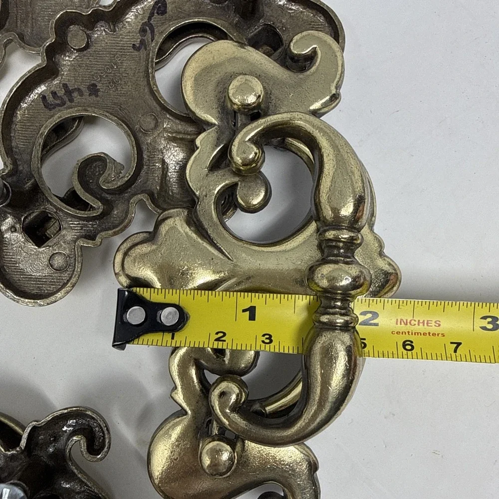 14 Chippendale Bat Wing Drop Handle Cabinet Drawer Pull Brass 3 Inch Center